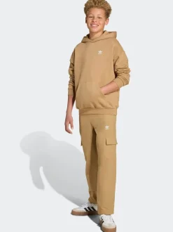 adidas Originals Brown Loose Fleece Kids Hoodie