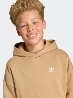 adidas Originals Brown Loose Fleece Kids Hoodie