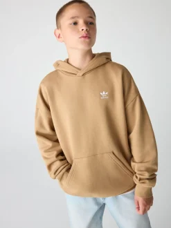 adidas Originals Brown Loose Fleece Kids Hoodie