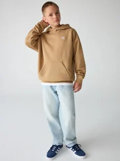 adidas Originals Brown Loose Fleece Kids Hoodie