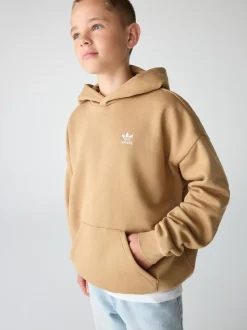 adidas Originals Brown Loose Fleece Kids Hoodie