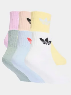 adidas Originals Pink Kids Socks 6 Pack