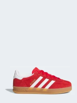adidas Originals Red/White Gazelle Indoor Trainers