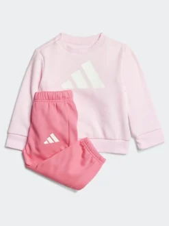 adidas Pink Light Essentials Infant Kids Sweatshirt and Joggers Set