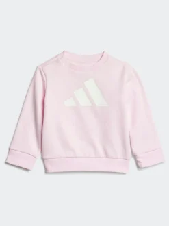 adidas Pink Light Essentials Infant Kids Sweatshirt and Joggers Set