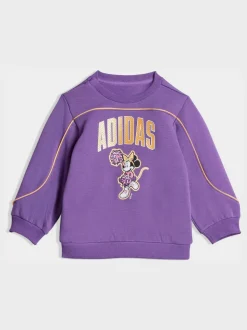 adidas Purple Disney Minnie Mouse Sweat Top and Legging Set