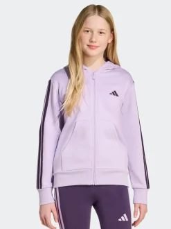 adidas Purple Essentials Zip Hoodie Kids