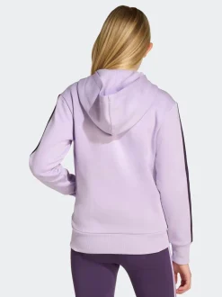 adidas Purple Essentials Zip Hoodie Kids