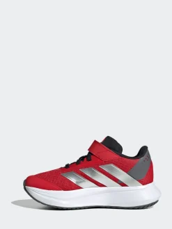 adidas Red Duramo SL Hook and Loop Running Kids Trainers