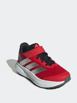 adidas Red Duramo SL Hook and Loop Running Kids Trainers
