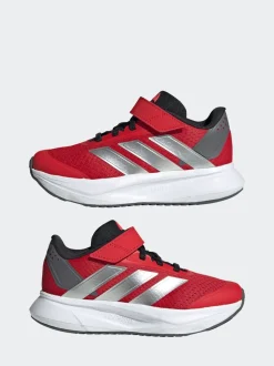 adidas Red Duramo SL Hook and Loop Running Kids Trainers