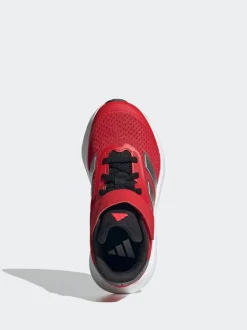 adidas Red Duramo SL Hook and Loop Running Kids Trainers