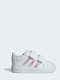 adidas White Grand Court 3.0 Infant Trainers