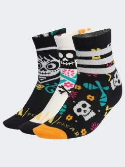 adidas White Little Kids Disney Coco Crew Socks 3 Pack