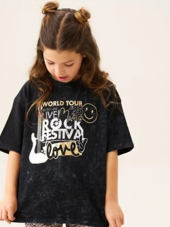 Angel & Rocket Black Edie Band T-Shirt