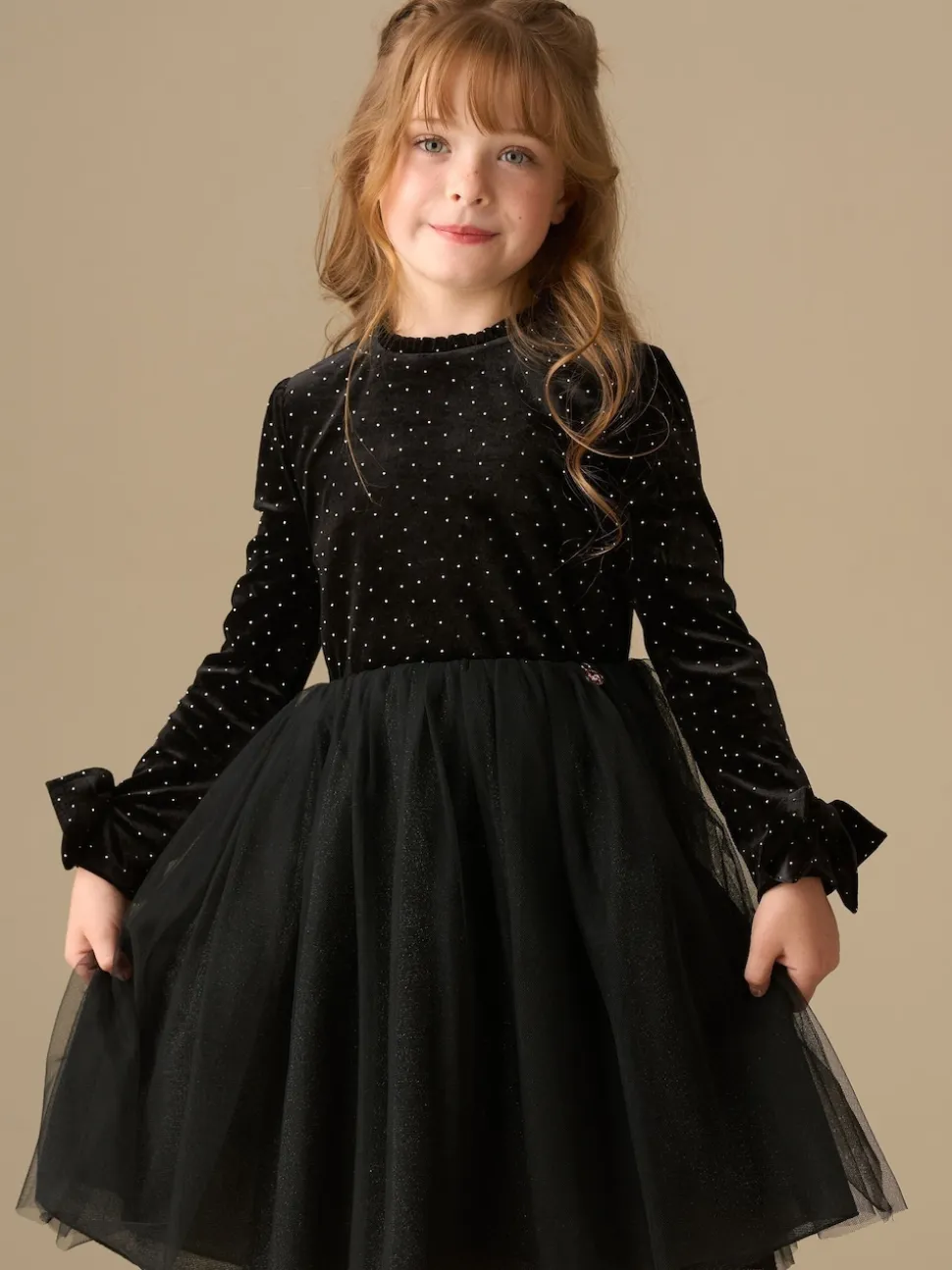 Angel & Rocket Black Elsie Velvet Tulle Dress