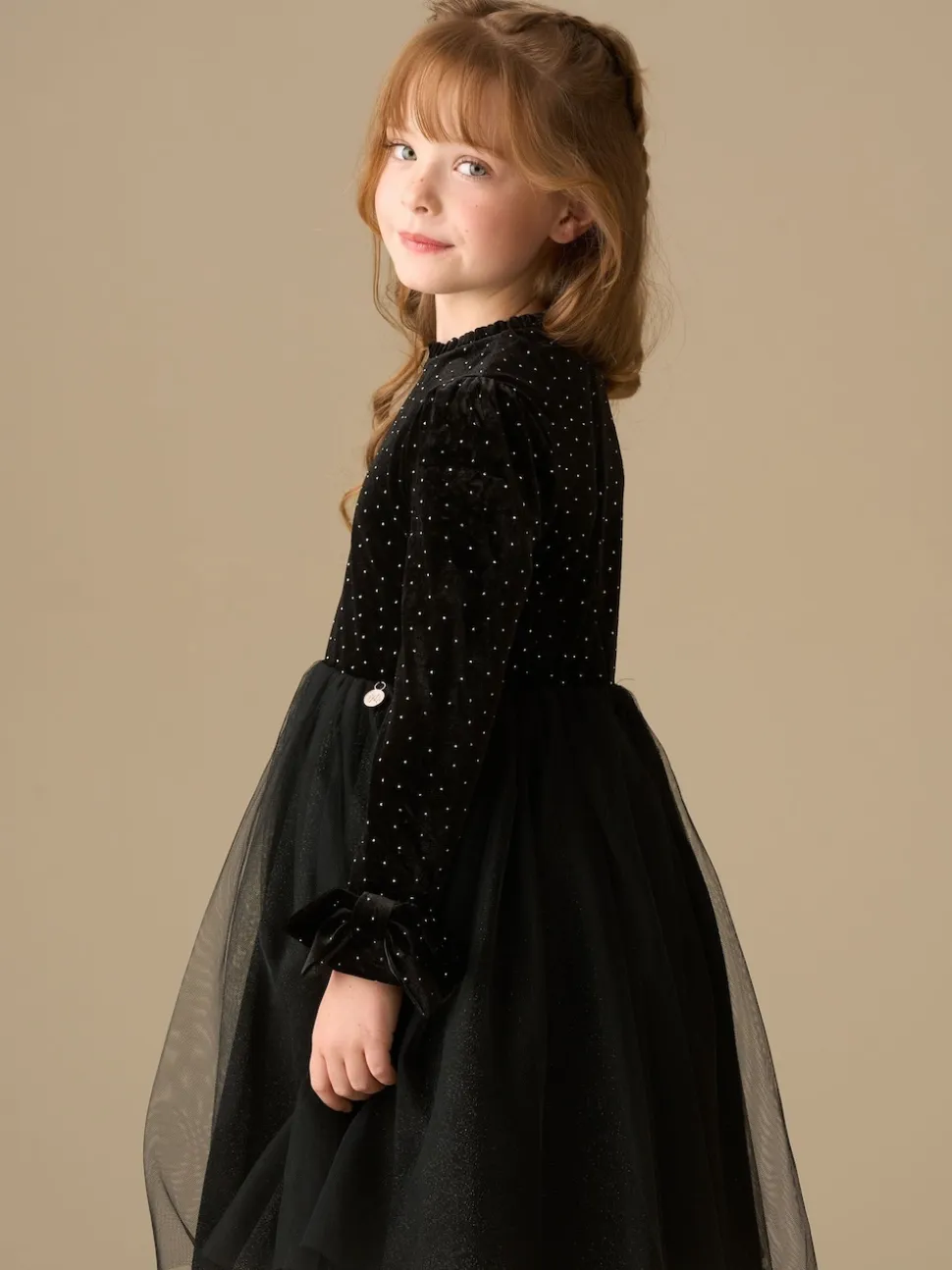 Angel & Rocket Black Elsie Velvet Tulle Dress