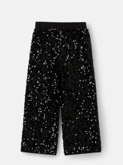 Angel & Rocket Black Leona Velvet Sequin Trousers