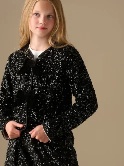 Angel & Rocket Black Maisie Velvet Sequin Jacket