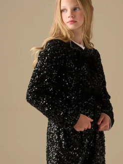 Angel & Rocket Black Maisie Velvet Sequin Jacket