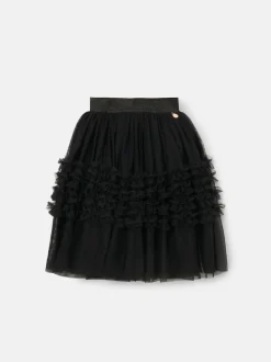 Angel & Rocket Black Sallie Ruffle Mesh Skirt