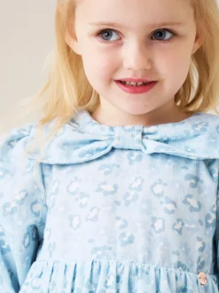 Angel & Rocket Blue AVA Bow Collar Cord Dress