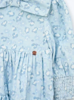 Angel & Rocket Blue AVA Bow Collar Cord Dress