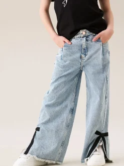 Angel & Rocket Blue Lena Bow Detail Straight Leg Jeans