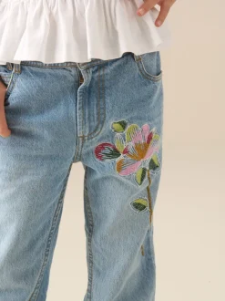 Angel & Rocket Blue Millie Embroidered Flared Denim Jeans