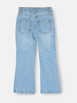 Angel & Rocket Blue Millie Embroidered Flared Denim Jeans