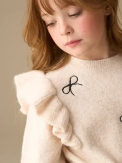 Angel & Rocket Cream Camila Diamonte Ruffle Jumper