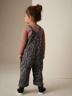 Animal Print Denim Dungarees (3mths-7yrs)