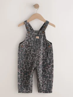Animal Print Denim Dungarees (3mths-7yrs)