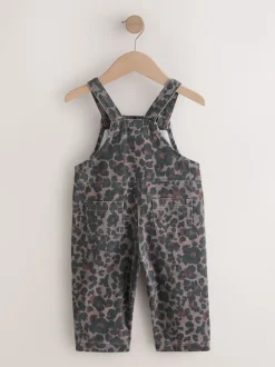 Animal Print Denim Dungarees (3mths-7yrs)