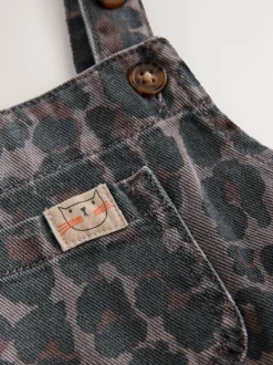 Animal Print Denim Dungarees (3mths-7yrs)