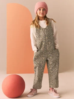 Animal Slouchy Dungarees (3-16yrs)