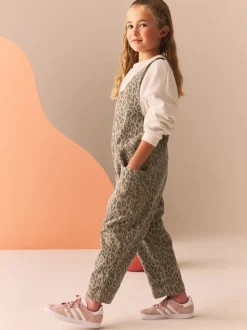 Animal Slouchy Dungarees (3-16yrs)