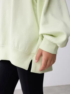 Baker by Ted Baker 2 Piece Lime Green Boxy Flock Print Hoodie and Flare Set