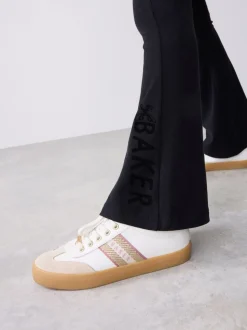 Baker by Ted Baker 2 Piece Lime Green Boxy Flock Print Hoodie and Flare Set