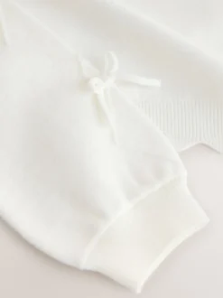 Baker by Ted Baker Bow Sleeve Scallop Edge Cardigan