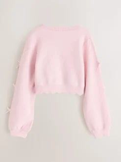 Baker by Ted Baker Bow Sleeve Scallop Edge Cardigan