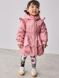 Baker by Ted Baker Pink Shower Resistant Lightweight Scallop Raincoat