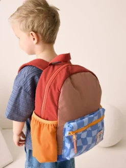 Colourblock Check Backpack