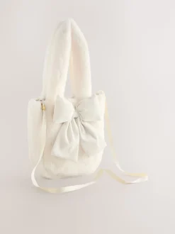 Cream Cream Fur Bucket Bag