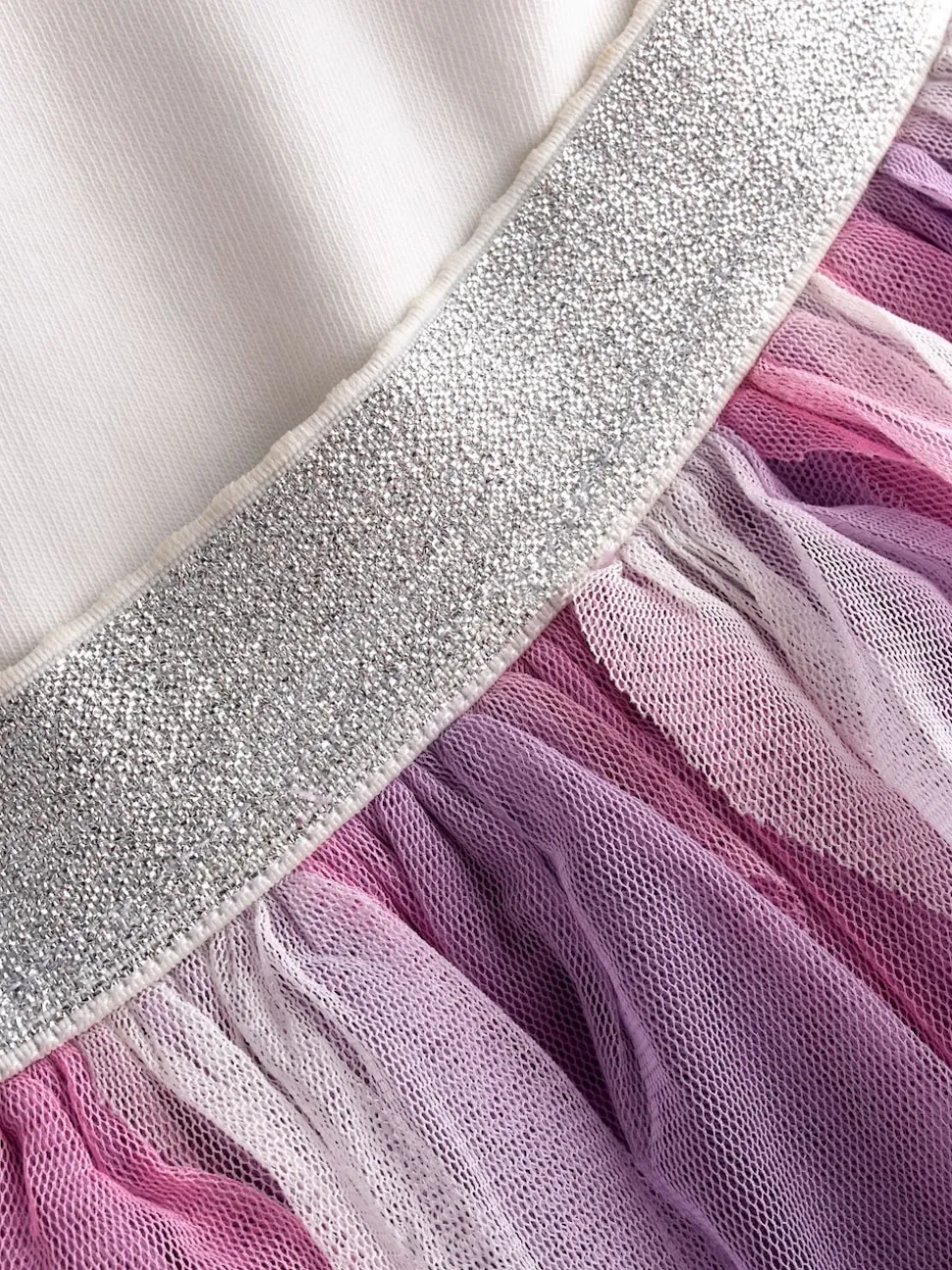 JoJo Maman Bébé Apple Unicorn Appliqué Top And Tulle Skirt Set