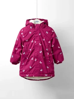 JoJo Maman Bébé Berry Butterfly Lined Parka