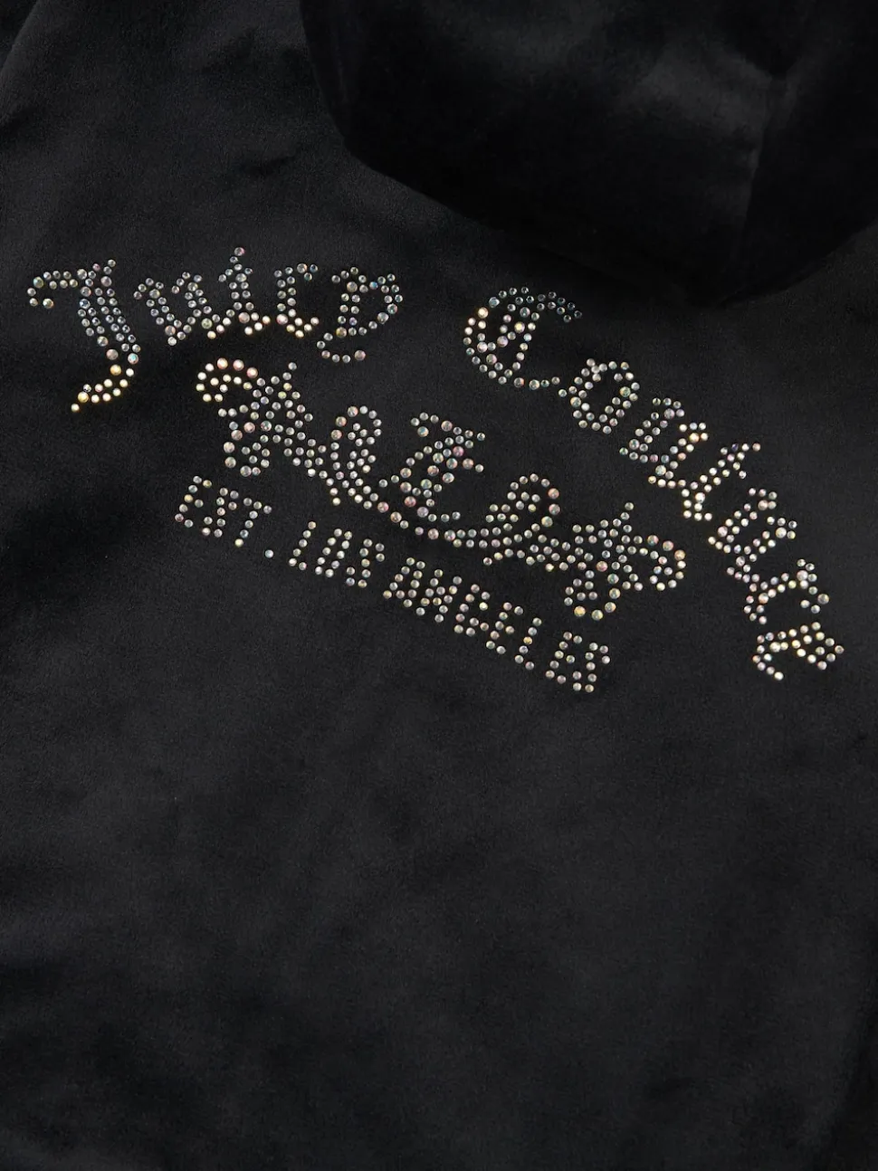 Juicy Couture Black Arch Zip Thru Diamante Hoodie