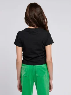 Juicy Couture Black Diamante Ringer T-Shirt