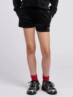 Juicy Couture Black Fold Over Waist Shorts