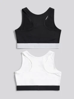 Juicy Couture Black Juicy Crop Top 2 Pack Hanging